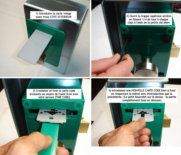Procédure de changement de carte